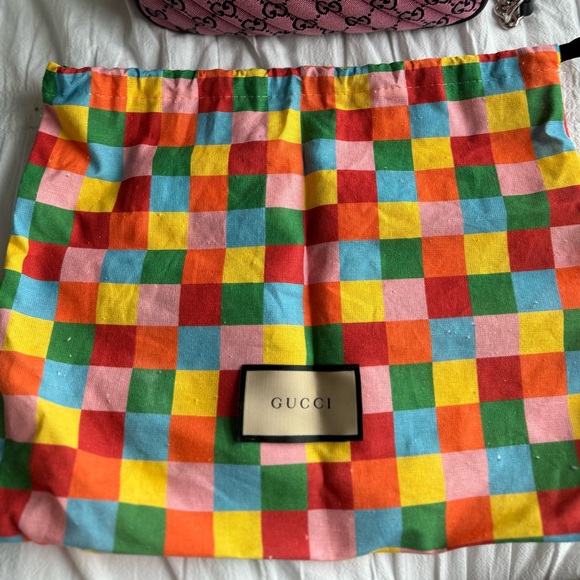 Gucci gg marmont canvas shoulder bag pink - Picture 6 of 8